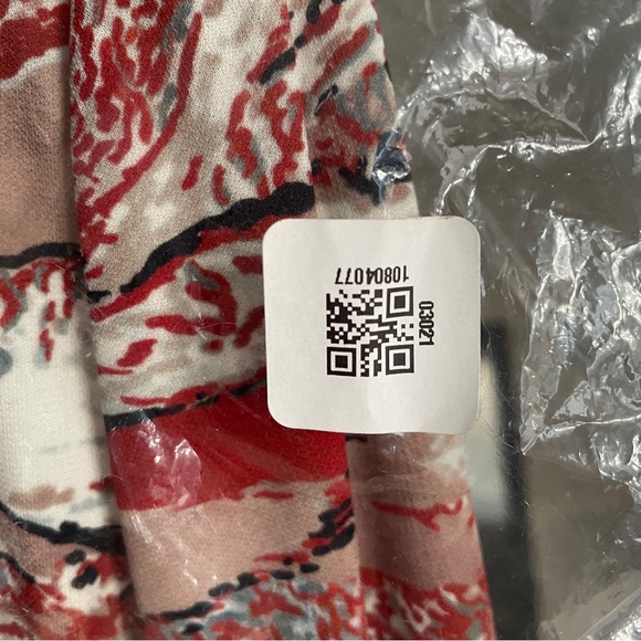 PROENZA Schouler NWT Swirl Print Jersey Turtleneck Top in Red Multi M - Picture 14 of 16